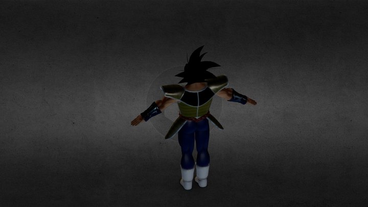 bardock  Walk Forward HighKnees 3D Model