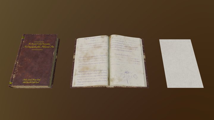 Aged Alchemical Book (mid-poly!)