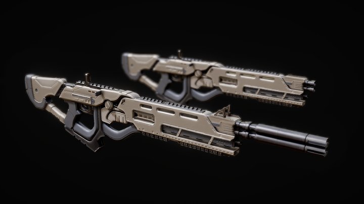 PEACEMAKER - SCI FI GUN 3D Model