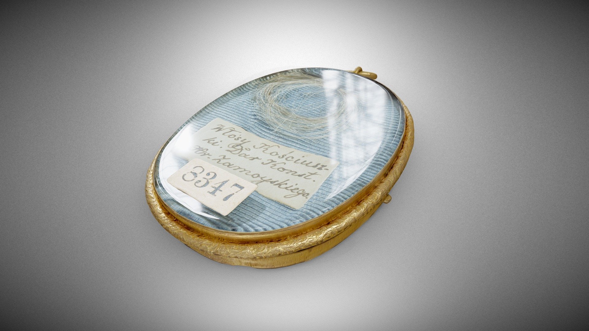 Medallion with the hair of Tadeusz Kościuszko