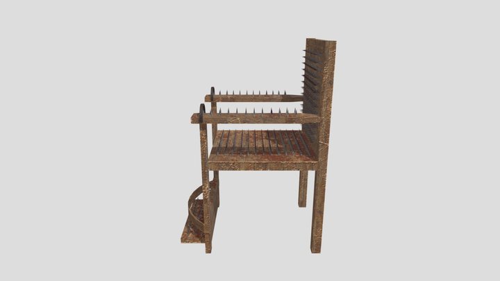 Medieval Torture Chair 3D Model