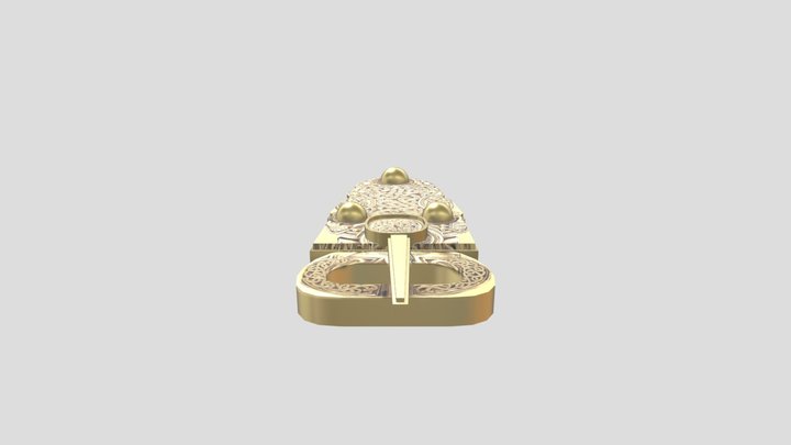 Sutton Hoo - Gold Belt Buckle 3D Model