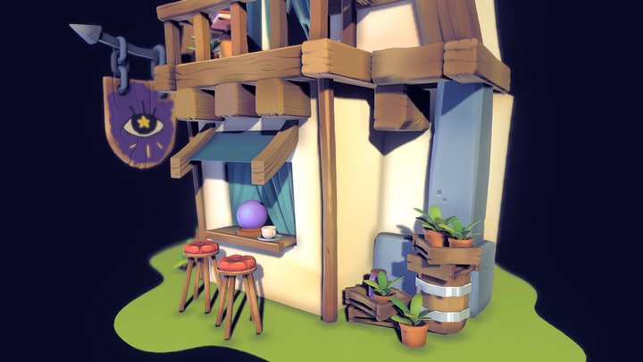 DAE Sculpting Storefront 3D Model