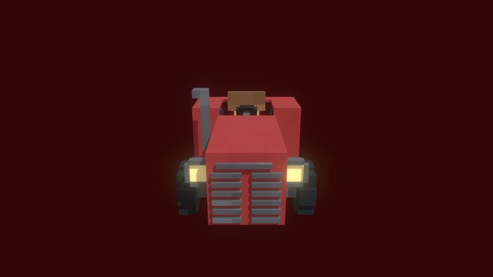 Minecraft tractor 3D Model