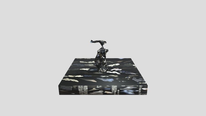 Escultura antiga bronze i metall 3D Model