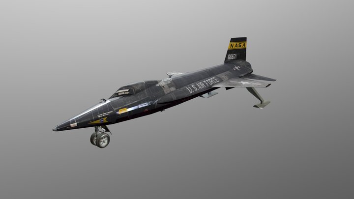 NASA North American X-15 Experimental Aircraft 3D Model
