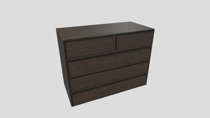 Cabinet Wood 3D Model