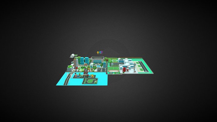 City Scene 2 3D Model