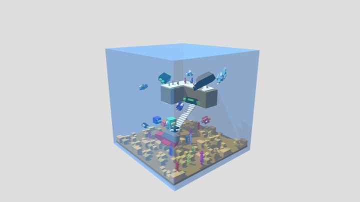 Cube world 3D Model