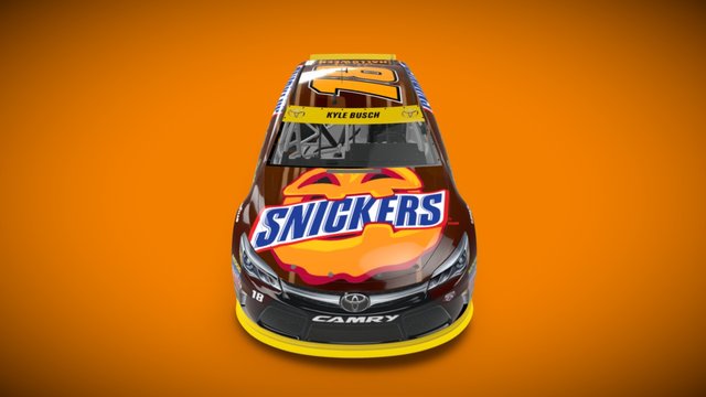 Kyle Busch's No.18 SNICKERS Halloween Race Car 3D Model