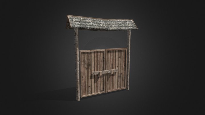 Wooden gate 3D Model