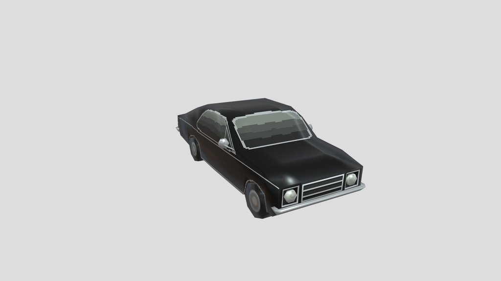 Black Chevrolet Opala Lowpoly
