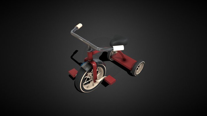 Old Tricycle Bike 3D Model