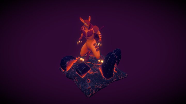 Anthropomorphic 3D Armadillo Model 3D Model