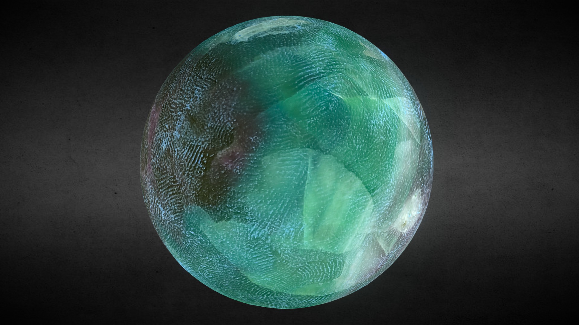 3D model Fluorite crystal globe. - This is a 3D model of the Fluorite crystal globe.. The 3D model is about a planet in space.