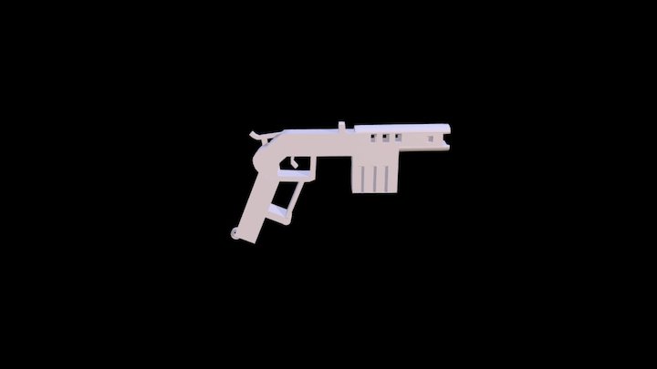 Pistol Shotgun Draft 3D Model