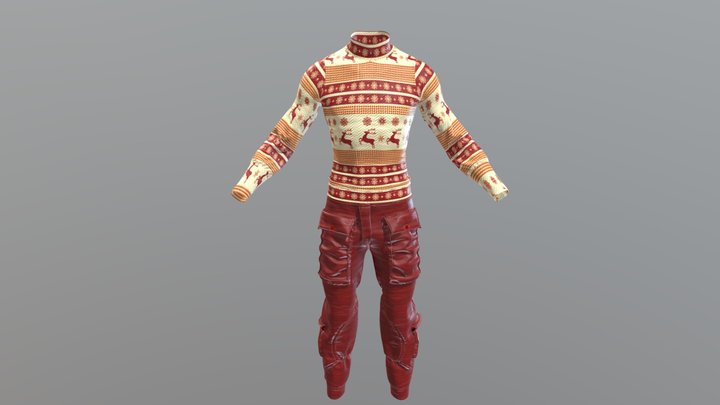 A set of clothes merry christmas