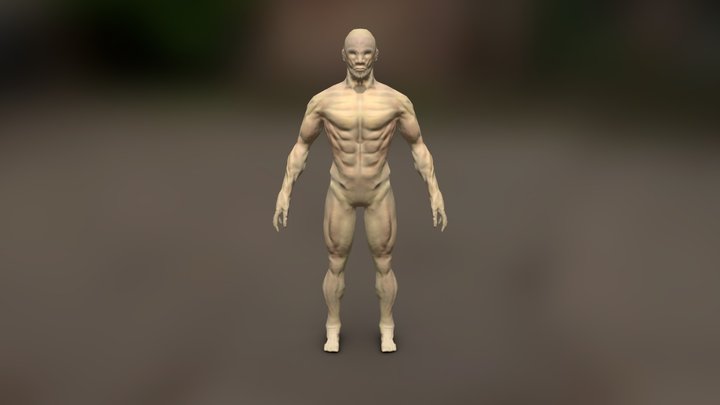 Sculpt Muscles Texture Paint 3D Model