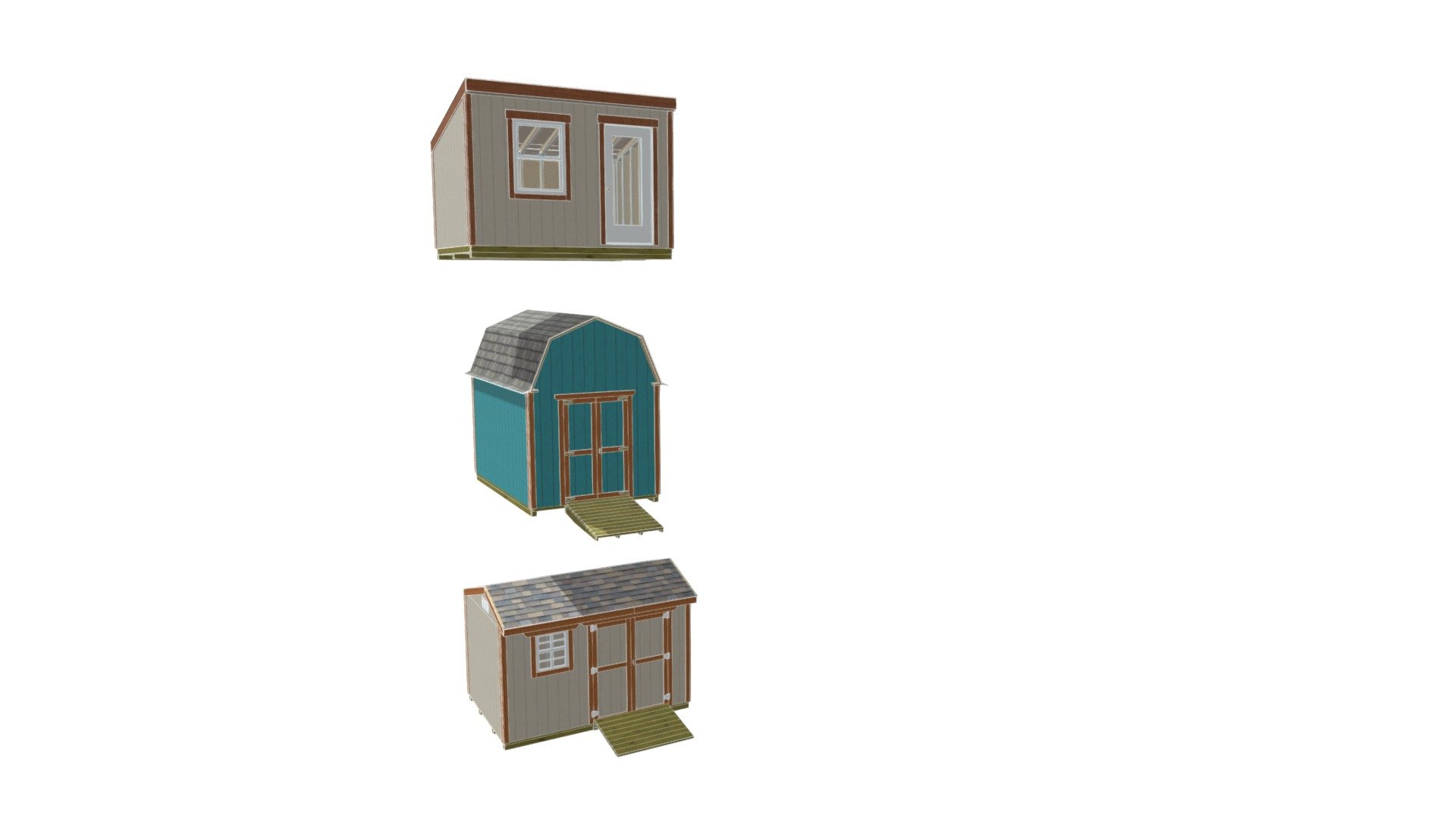 8x12 Shed Building Plans - 3D model by shedking [b902a91] - Sketchfab