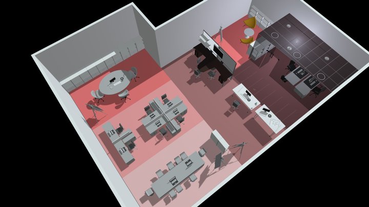 Activity based office 3D Model
