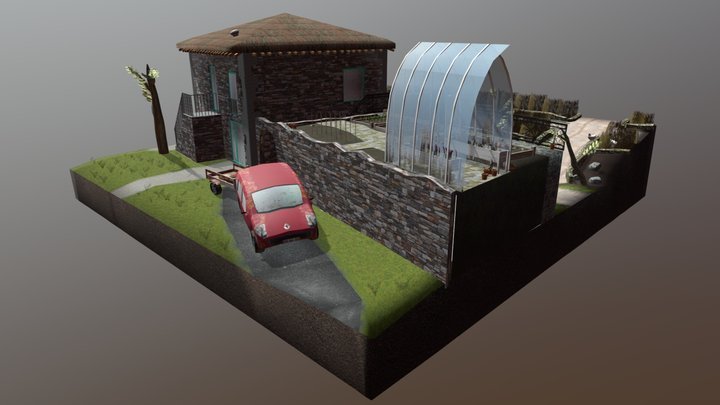 DAE Diorama retake – Small farm 3D Model