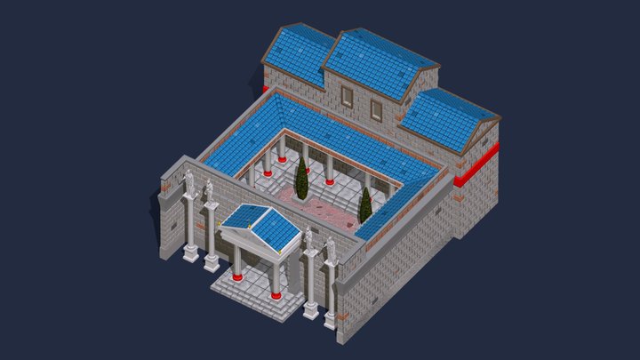 Greek Gymnasium 3D Model