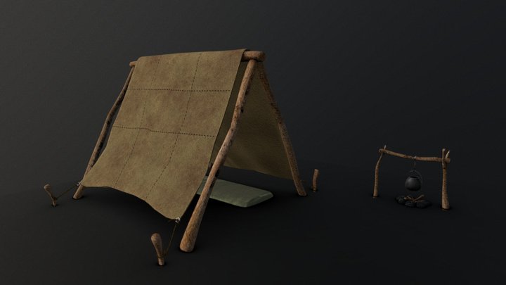Camping setup 3D Model