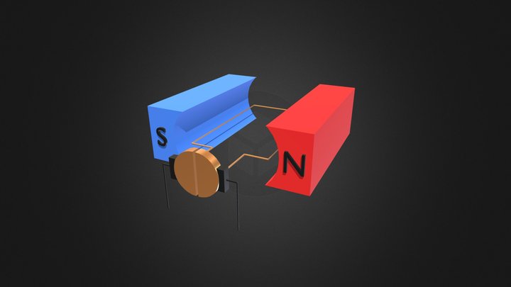 Simple DC Motor Design 3D Model