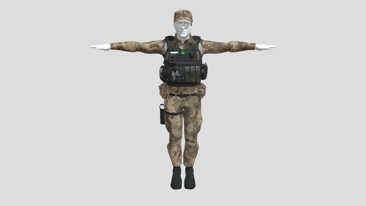PAKISTAN soldier - PAK ARMY 3D Model