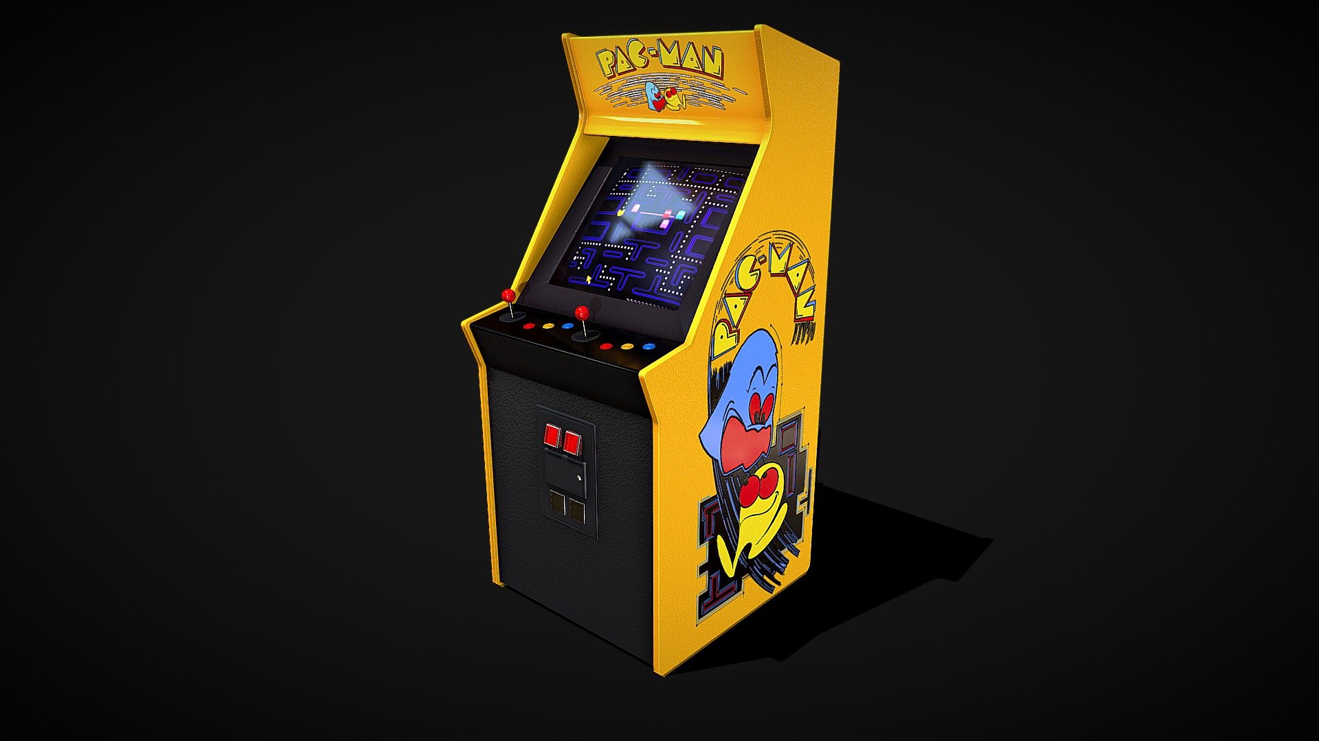 Classic Arcade Game Machine Buy Royalty Free 3D Model By 