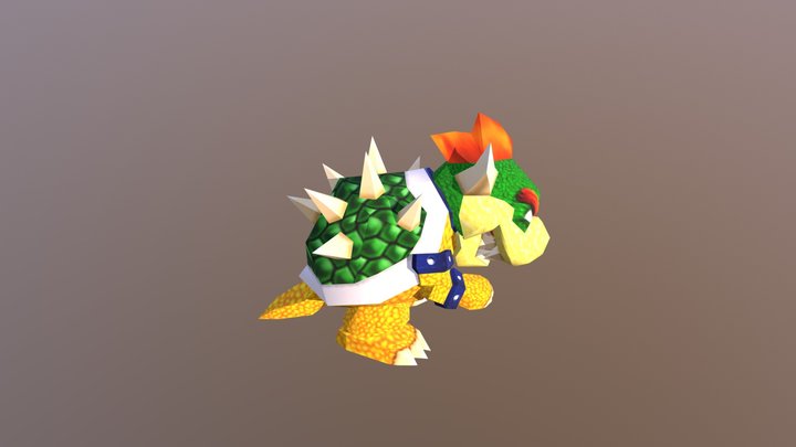 Nintendo 64 - Super Mario 64 - Bowser 3D Model