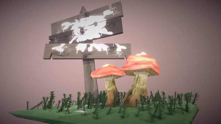 Dangerous mushrooms 3D Model