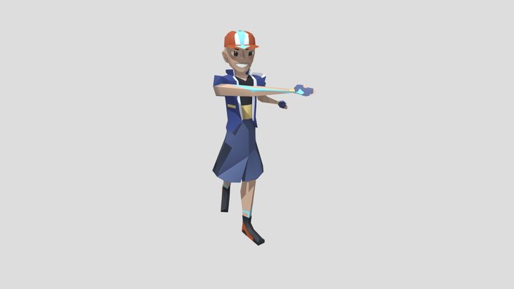Aang + Ash Machup Lowpoly 3D Model