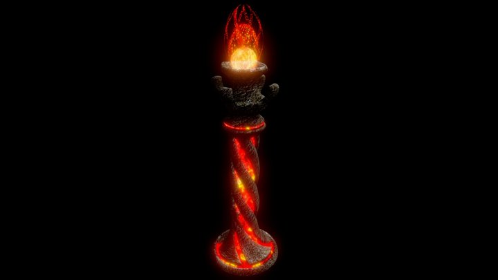 Flame Pillar 3D Model