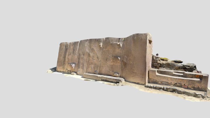 Ollantaytambo Temple of The Sun Front 3D Model