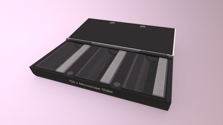 Microscope Slides & Case 3D Model