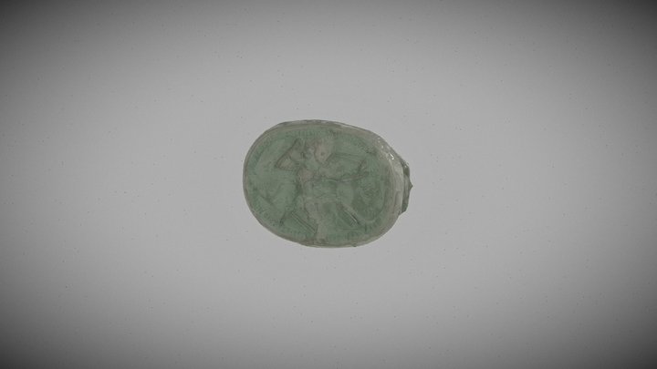 Scarabeo fromboliere inginocchiato 3D Model