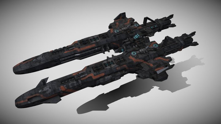 Space Assault Carrier 3D Model