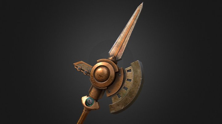 Dwemer poleaxe 3D Model