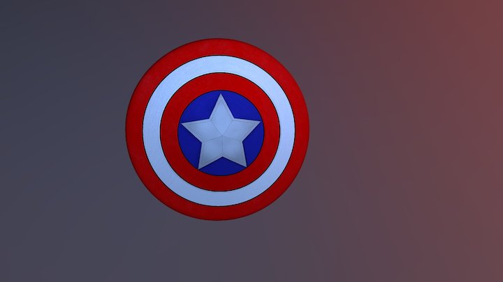 Captain America Shield4 3D Model