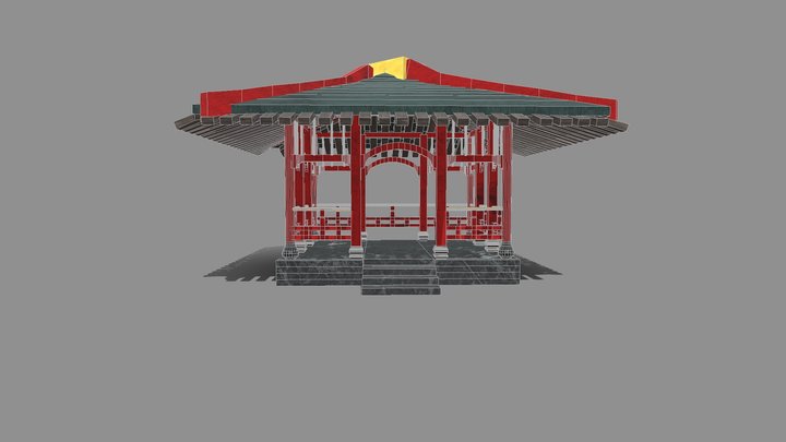 Japanese temple 3D Model