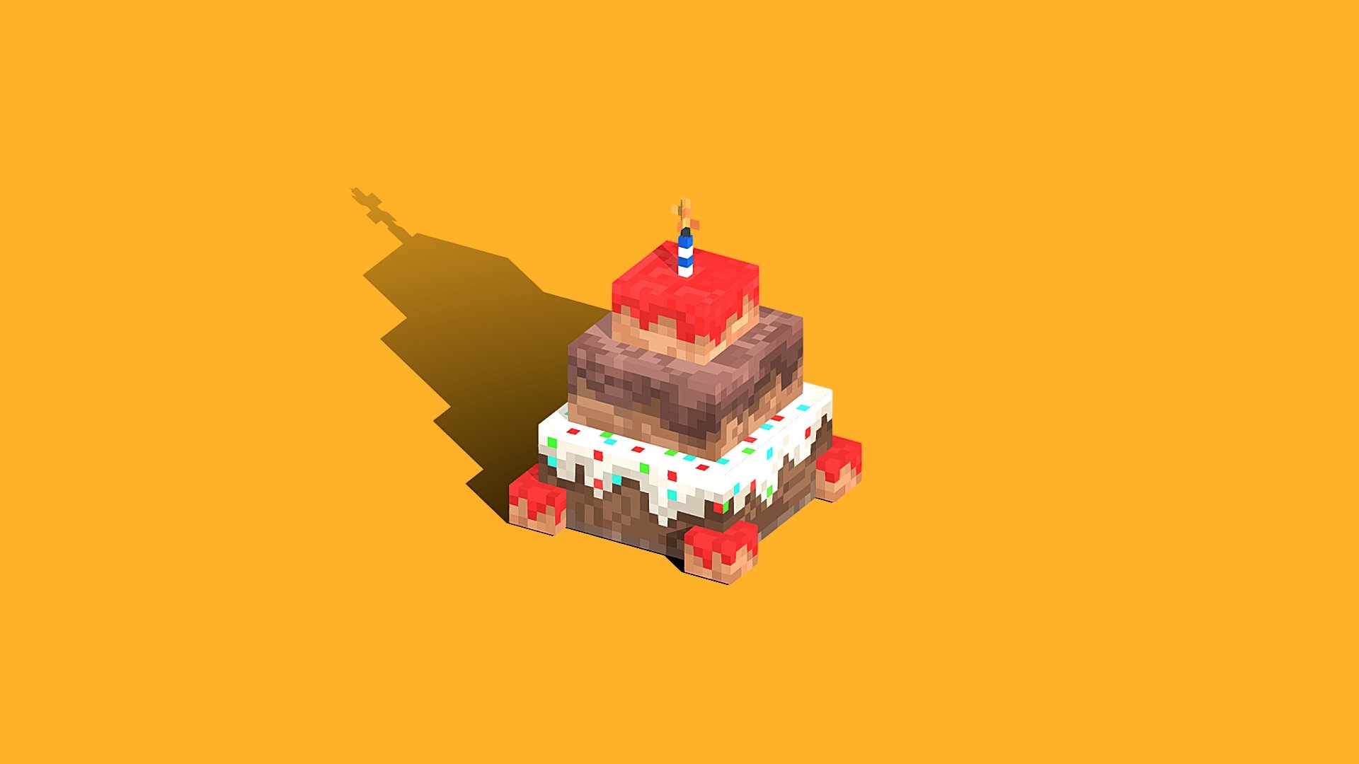 Pixelmine Big Cake 3d Model By Pixelmine B91756b Sketchfab 3320