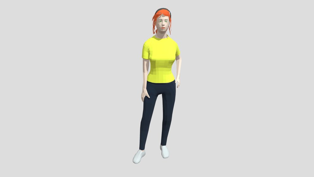 Low Poly Casual Woman