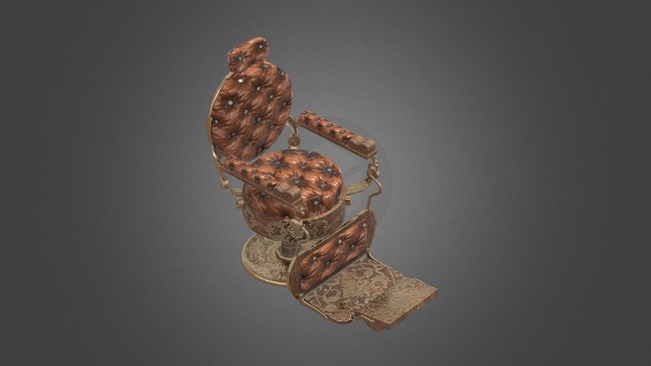 Barber Shop Chair 3D Model