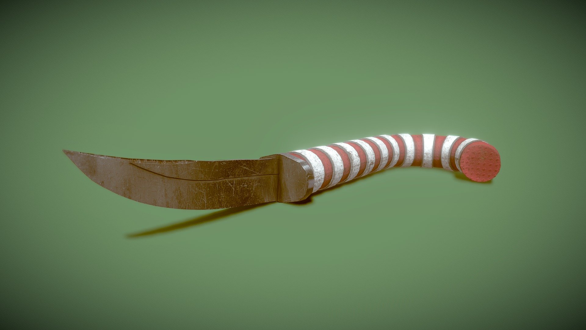 Candy cane knife Buy Royalty Free 3D model by The Moyai (Eagger) [b919996] Sketchfab Store