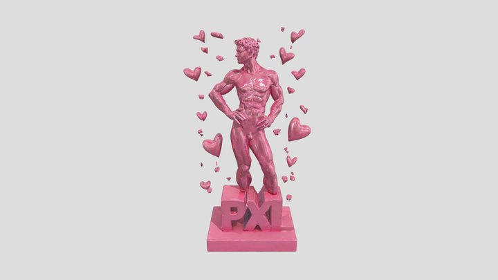 Statue Pink 3D Model