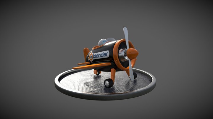 AVIÃO CARTOON REALISTA 3D Model