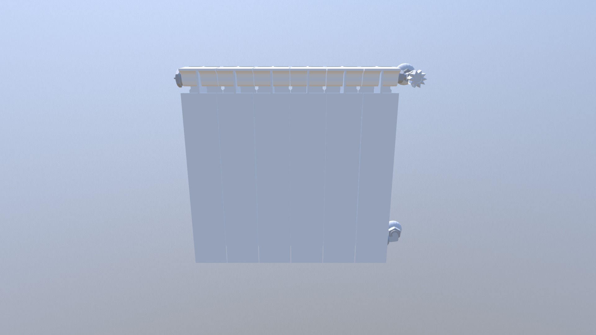 3D model Radiator - This is a 3D model of the Radiator. The 3D model is about a white rectangular object with a wire.