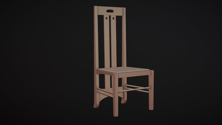 Mackintosh Low-Back Ingram Chair 3D Model