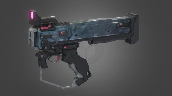 sci-fi handgun 3D Model